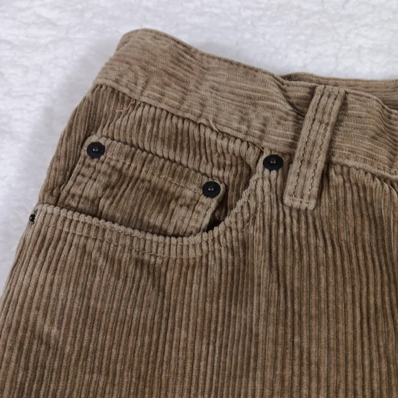 Levis Pants Womens 28x30 Tan Corduroy Straight Leg Hipster Fall Grandpa - Picture 6 of 13